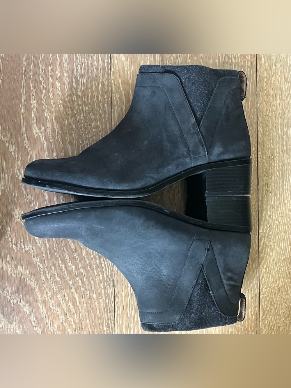 Women's Black Suede Ankle Boot - Classic Chelsea Style - Picture 5 of 7